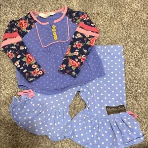 Matilda Jane Floral and Polka Dot Pajama Set